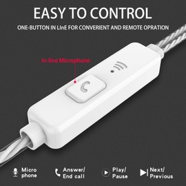 XINGWAN S32 Earphones Headphones, Powerful Bass Driven Sound, 12mm Large Drivers, Ergonomic Design with Remote Control and Microphone (Black+White+Pink+Green 4pairs)