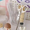 Trasylph Acrylic Pen Holder with 3 Compartments, Acrylic Cosmetic Brushes