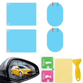 Mastery Brand Micas Hidrorepelentes para Retrovisores 95 * 135 + 150 * 200 - Juego de 4 Micas Antilluvia para Espejos Laterales, Película para Neblina de Fácil Aplicación, Evita Empaños en el Carro.