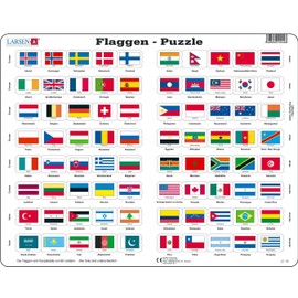 Larsen L2 Flag Jigsaw Puzzle 80 Piece Frame Puzzle.