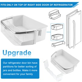 AAP73252202 AAP73252209 Refrigerator Door Bin Replacement Door Shelf by Fetechmate fit for l.g ken.more Refrigerator,Right