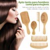 7 PCS Peine de Madera Bambu,Cepillo Bambu Cabello,Peine para Masaje