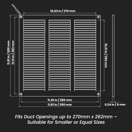 Repa Market 12x12 Inch Scratch Resistant Air Vent Cover/Brown Galvanized Steel Louvered Grill Cover with Mesh Screen/Wall or Ceiling Vent/HVAC Register for Indoor, Outdoor, Exhaust Ventilation