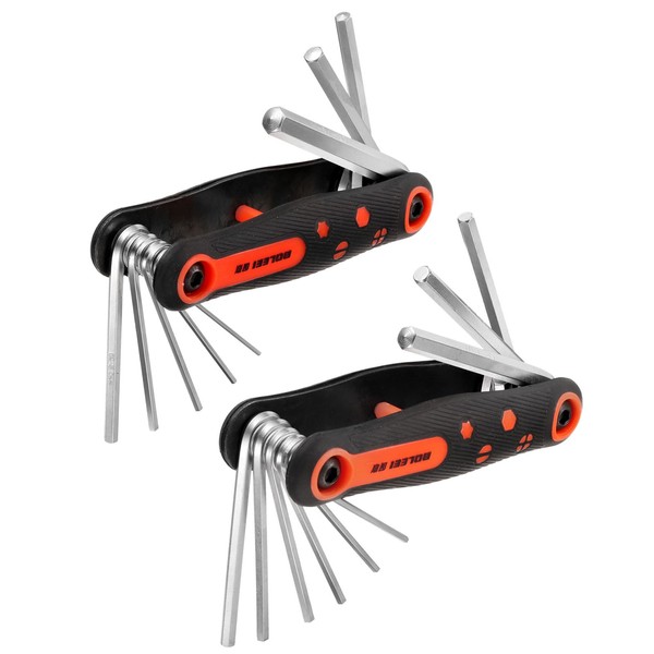 sourcing map 17pcs Folding Hex Key Wrench Set 5/64"-1/4" SAE