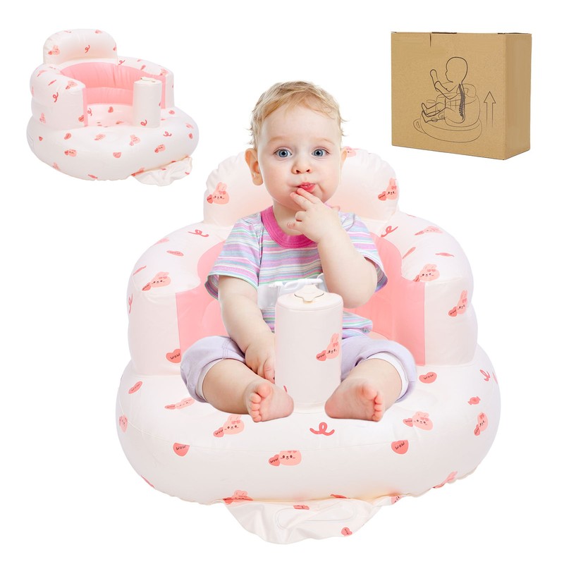 Baby Inflatable Seat with Air Pump Infant Back Support Sofa