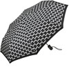 Esprit Easymatic Light Flower Rain Pocket Umbrella, black