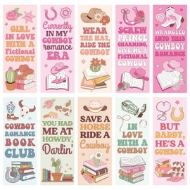 Laffact Cowboy Romance Reader Bookmarks, 120Pcs Book Lover Birthday Gifts
