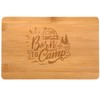 Samunshi® Wooden Board with Engraving Born to Camp Camping Bamboo