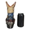 Rustic Western Star Texas Patriot Flag Cowboy Boot With Spur