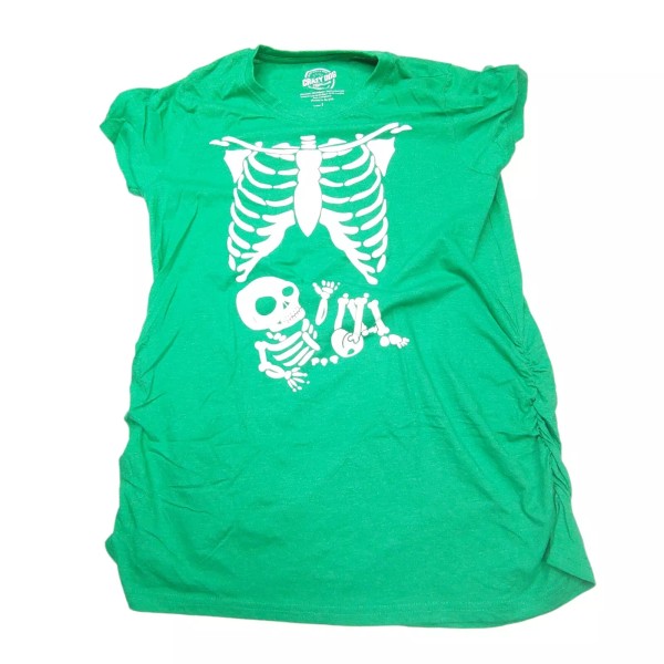 Crazy Dog Maternity Skeleton Baby T Shirt Funny Cute Pregnancy