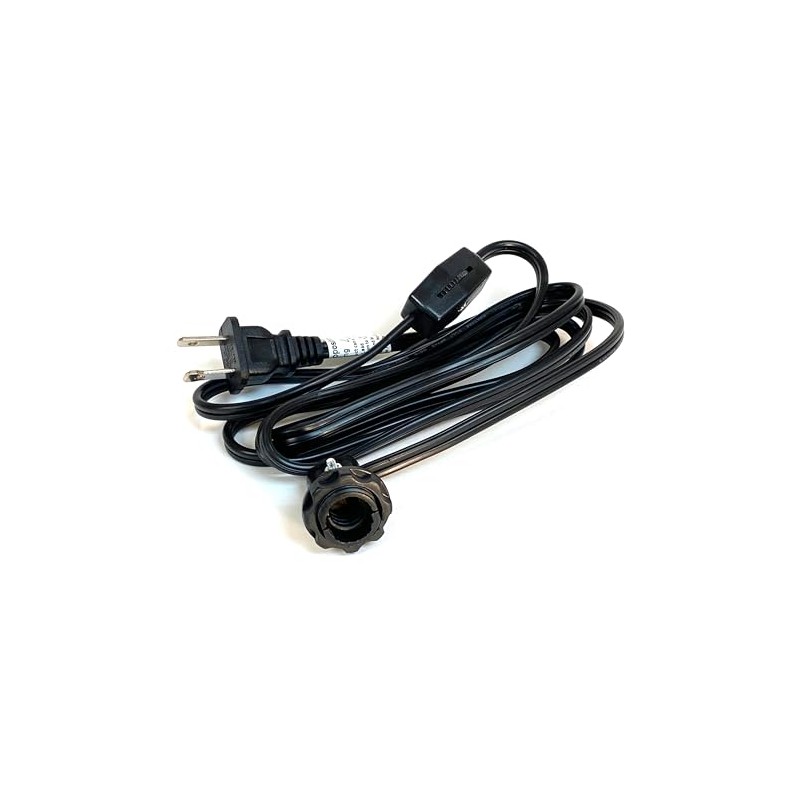 National Artcraft Heavy Duty 6' Black Lamp Cord Set with