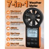 Digital Anemometer Handheld, WapoRich 7 in 1 Wind Speed Meter