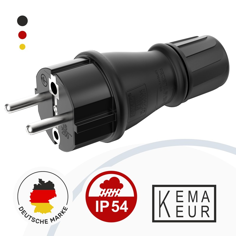 Schuko Plug 230 V IP54 - Set of 3 Robust