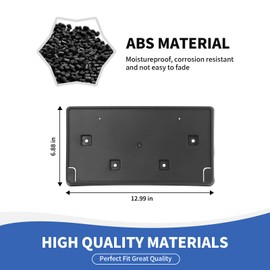 RAZPOY Front License Plate Bracket Holder Mount Frame Compatible with Jeep Compass Accessories 2017-2021