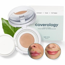 Coverology Cold Sore Treatment & Cold Sore Concealer - The Best Full Coverage Cold Sore Cover Up Makeup to Help Disguise and Soothe - Light