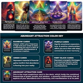 Abundant Attraction: The Oracle of Accelerated Manifestation by River Aether - 60 Inspirational Oracle Cards with Keywords and Meanings on Them for Beginners to Advanced Readers