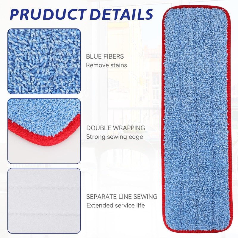 Replacement Mop Pads for Rubbermaid Commercial 18.5 Inch Mop Head