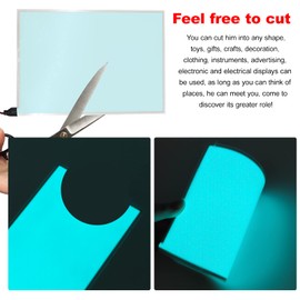El Panel Backlight 8.2 x 5.9 Inches Electroluminescent El Sheet Panel Light Diy El Cuttable Backlight Paper Lamplamp Sheet Neon for Cosplay Party Decoration Luminous Piece（blue Light） (Blue)
