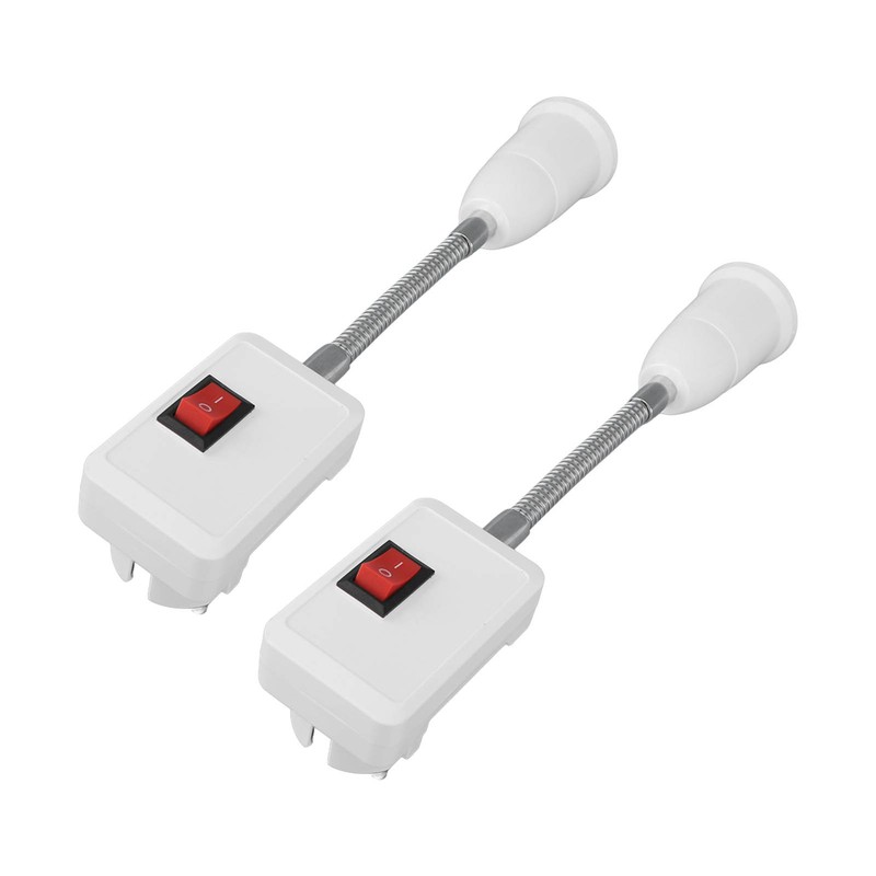 2PCS E27 E26 Hose Lamp Holder with Switch Universal 360