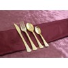 EcoQuality Gold Hammered Disposable Plastic Tea Spoon - Heavy Weight