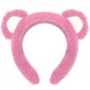 Wittocs Pink Bear Ears Headband Plush Bear Ear Headwears for