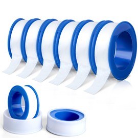 AiQInu 6 Rolls Teflon Tape Thread Sealing Tape, 10 m x 13 mm PTFE Sealing Tape, PTFE Tape, Thread Sealing Tape for Pool, Kitchen, Industry, White