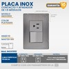 iGoto INOX1010 apagador con de 1.5 módulos, Acero Inoxidable, Color