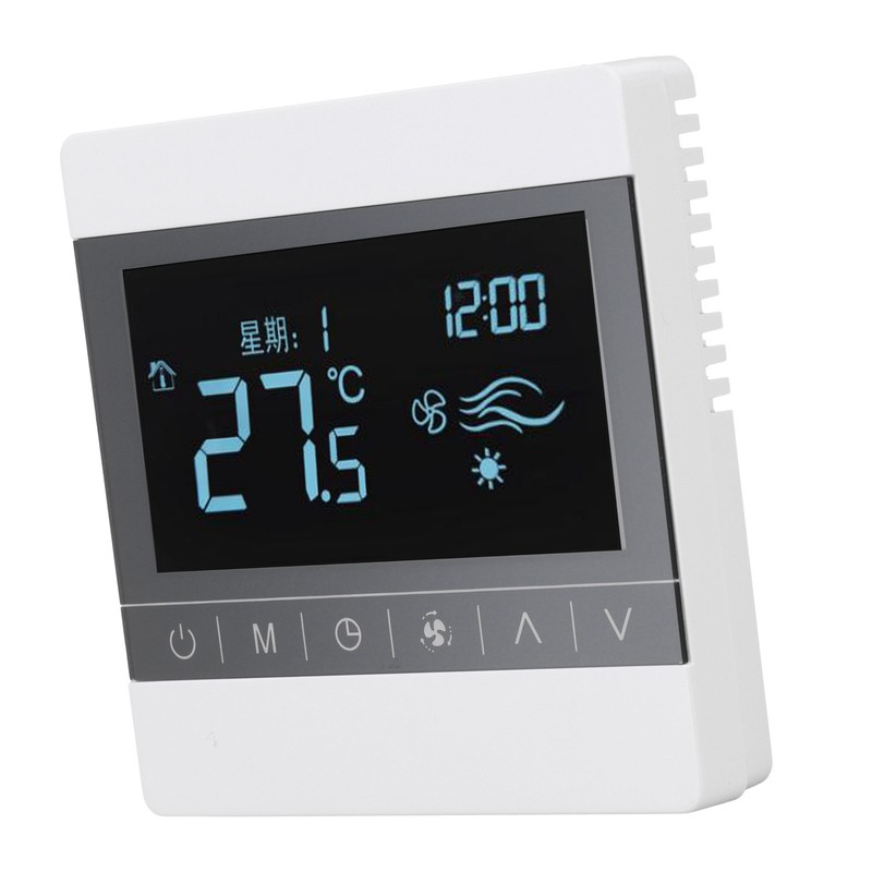 AC220V Touch Screen Thermostat WallHanging Stove Temperature Controller for Water/Floor