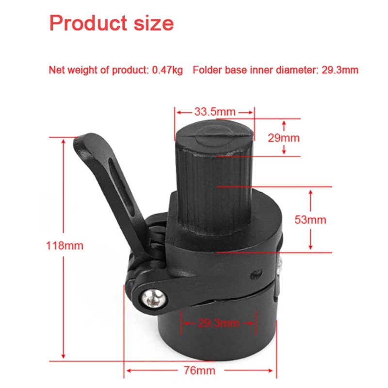 OUKENS Base de Poste Plegable, Aleación de Aluminio Scooter elctrico