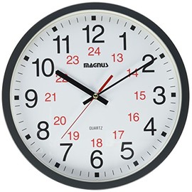 Dainolite 22502-BK 12-24 Hour Clock Sweep Style Second Hand - Noir