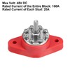 X AUTOHAUX 1/4" Power Distribution Block 8 Point Bus Bar