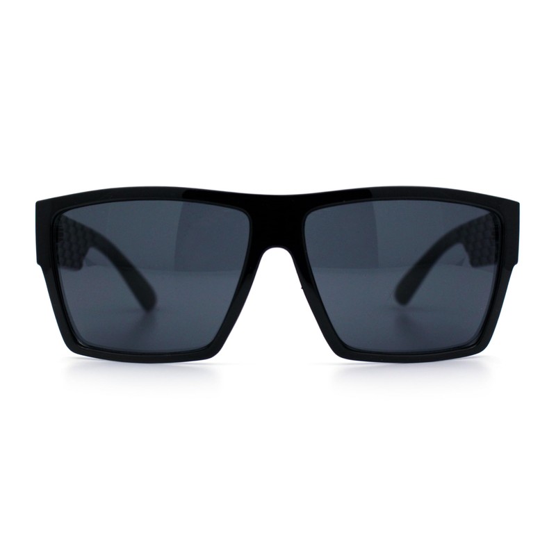 Locs Squared Rectangular Cholo Gangster All Black anteojos de sol,
