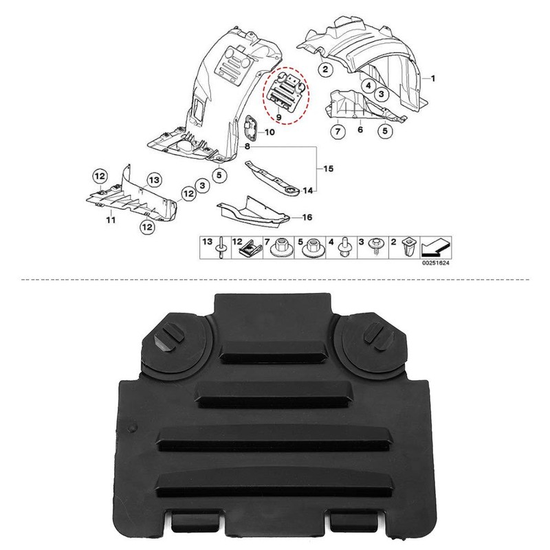 Liner Vent Cover Passenger Ventcess Headlight Cover 51717143849 Fit for