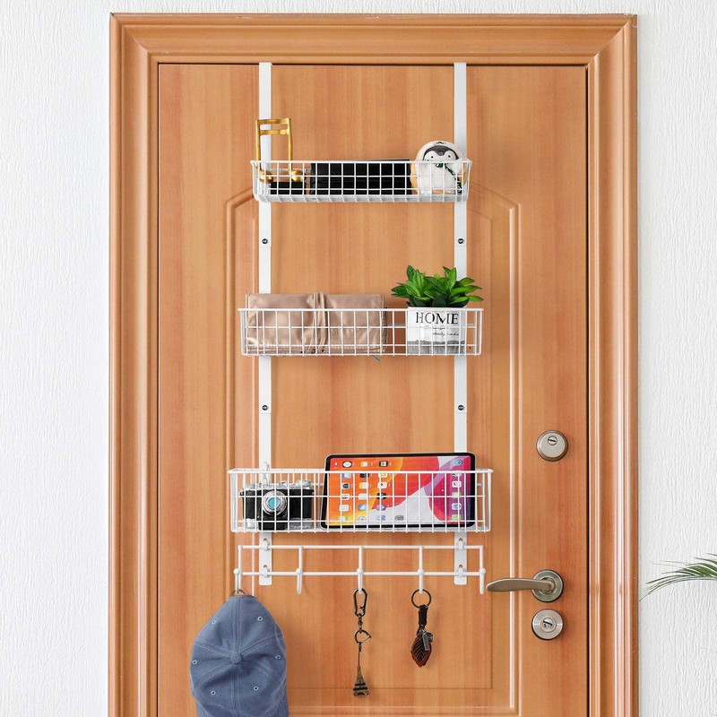 Over The Door Basket Organizer 3 Tier Hanging Kitchen Storage