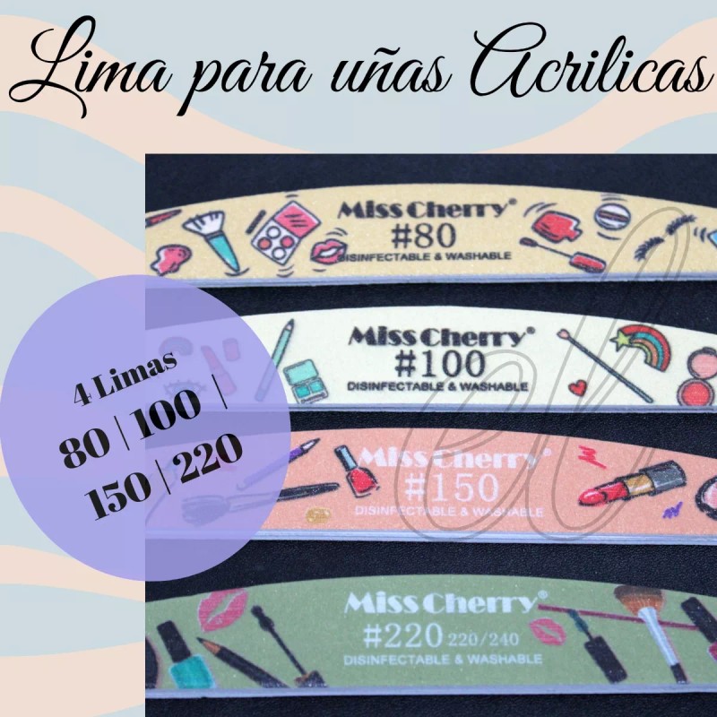 Miss Cherry Lima De Uñas Manicure Uñas Acrilicas Esculturales Naturales