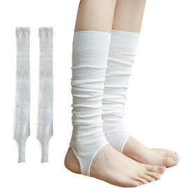 Lopsity Leg Warmers Women Knee High Socks Thin Sunscreen Leg Warmers Dance Yoga Ballet Socks (WHITE)