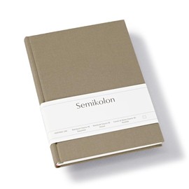 Semikolon 370050 Classic Notebook A5 Dotted 176 Pages Cream White Paper Bookmark Fango Beige