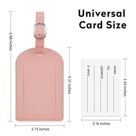 jealkip Luggage Tags for Suitcase Travel Bag Labels Privacy Protection Luggage Tag for Baggage PVC Baggage ID Label Tags 2 Pack Yellow+Pink