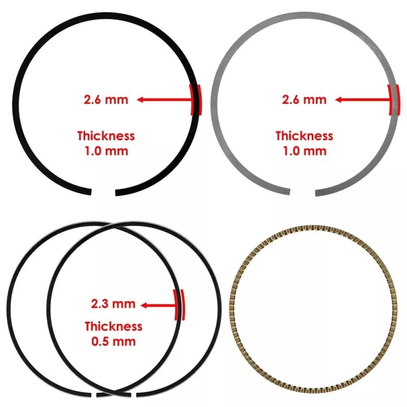 Caltric Piston Ring Set for Honda Rancher 350 TRX350 2x4