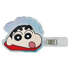 Eye Planning Crayon Shin-chan Aurora Acrylic Hair Clip, Soyuto H1.6 x W1.6 inches (40 x 40 mm), Acrylic, 0.3 x 2.2 inches (7 x 55 mm) (Hair Clip) K4100E