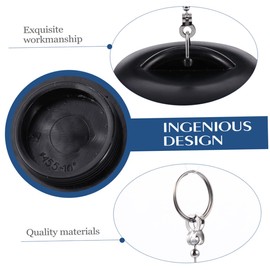 FUNOMOCYA 4pcs Bath Tub Stopper Sink Water Stopper Plastic Sink Plugs Flexible Black for