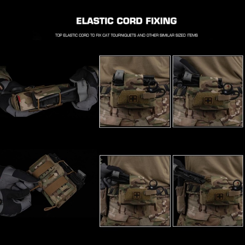 Compact MOLLE Trauma Pouch Quick Release IFAK Medical Pouch for