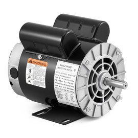 Bonvoisin 2HP Air Compressor Motor 56 Frame 3450RPM Single Phase Electric Motor, 5/8" Keyed Shaft, 1.88" Shaft Length, CCW/CW Rotation, 115/230V, 20/10 Amps