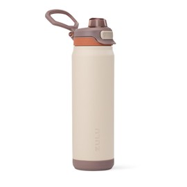 ZULU Powerfill Pro 24oz Stainless Steel Water Bottle with Quick Fill Lid, Triple Walled Vacuum Insulated Metal, Leak Proof Locking Lid, Sip and Chug, Reusable BPA Free, Driftwood