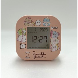 ALIAS AC22013SXSG Alarm Clock, Sumikko Gurashi, Digital Multi-Function Clock, Cat, Pink Backlight, Timer, Temperature, Display