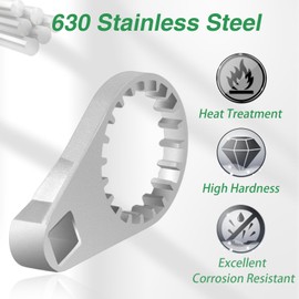 EVRBUL 2 PCS Fuel Filter Elements with O-rings and Wrench Compatible with Yamaha Outboard 4-Strokes VZ150, VZ175, VZ200, F150, F200, F225, VF200, VF225, VF250 2006 to Current Replace#: 6P3-WS24A-01-00