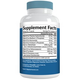 Methylated B Complex with Methylfolate and B12 Methylcobalamin 1000 mcg - Methylated Multivitamin for Energy, Brain Function, and Wellness - Vitamin B Complex for Men & Women (180 Servings, Pack of 2)