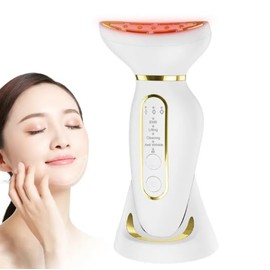 3-in-1 Beauty Massager for Face and Neck, Based on Triple Action LED, Thermal and Vibration Technologies for Skin Care at Home