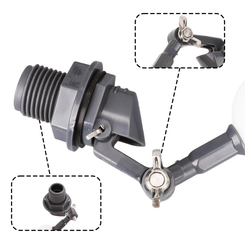 3pcs 1/2in Float Ball Valve, Water Tank Float Valve with