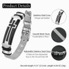 FYNSBLE Mens Cross Bracelet Adjustable Black Christian Cross Faith Bracelet
